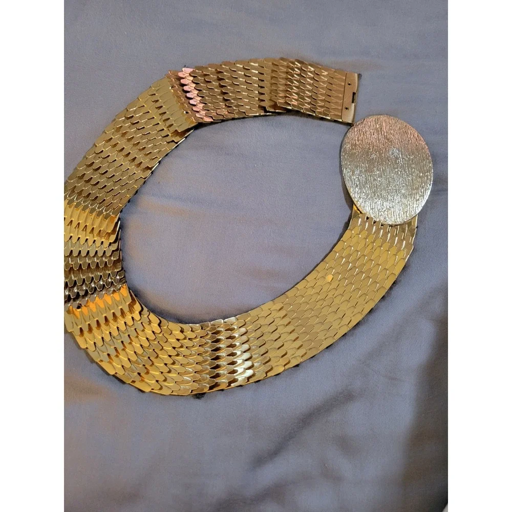 Vintage Gold Mesh Belt Unsigned Gold Disco Belt
